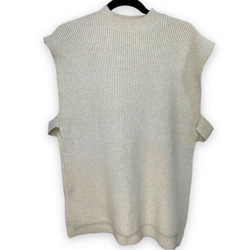 Modern Citizen Split Hem Open Sweater Vest. Medium - fits oversized